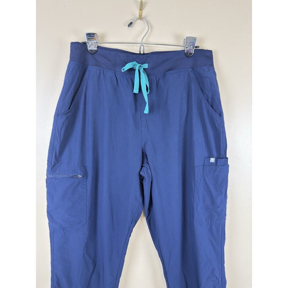 FIGS Yola FREEx Lined Scrub Pants Women’s XL High Waist Navy Blue Medical - Picture 2 of 14